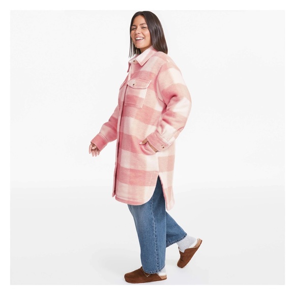 Jillian Harris X Joe Fresh shacket in quilted pink - Picture 4 of 5